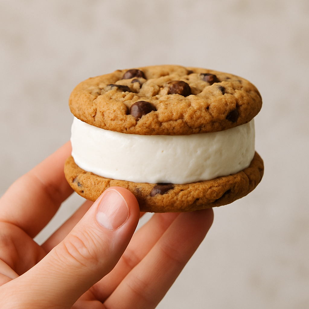 Cookie sandwich with ice cream from Bang Bang in Toronto